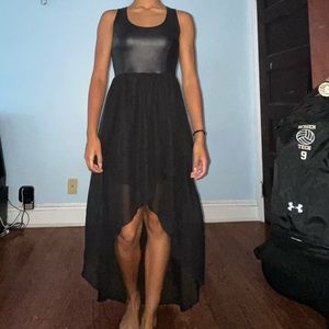 Black High to Low Dress